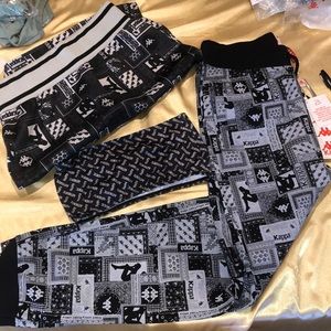 NWT Kappa 3 piece bundle: Small top, M skirt,& M sweatpants